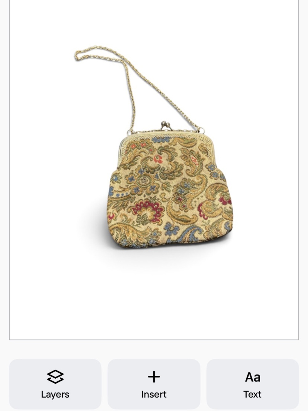 Adoria Italian Paisley Tapestry Purse RN 13711